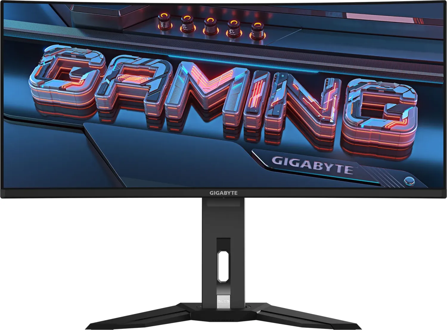 Image of GIGABYTE MO34WQC 34 OLED WQHD Curved Gaming Monitor - 3440x1440(WQHD) - 175Hz - 0.03ms - KVM - 250 cd/m² - FreeSync Premium Pro - DisplayHDR True Black 400 - HDMI 2.1 - Displayport 1.4 (MO34WQC)