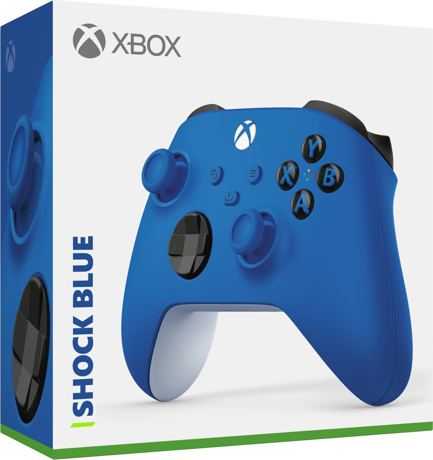 Image of Microsoft Xbox Wireless Controller Blue - Gamepad - Xbox One,Xbox One S,Xbox One X - Analog / Digital - Schaltfläche Zurück - D-Pad - Menü-Taste - Modus-Taste - Schaltfläche Optionen - Schaltfläche... - Verkabelt & Kabellos - Bluetooth/USB (QAU-00002)