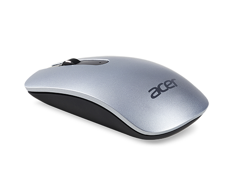 Image of Acer Wireless Mouse (AMR820) - Maus - optisch - kabellos - kabelloser Empfänger (USB) - Silber - retail - für TravelMate P215, P614, TravelMate P2, TravelMate Spin B1, TravelMate X5