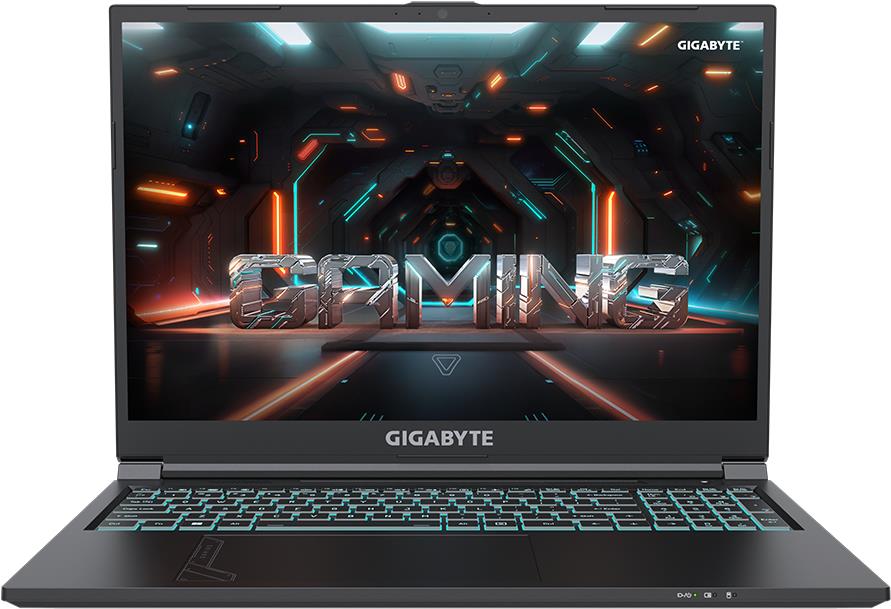 Image of Gigabyte G6 KF-H3DE854SD laptop 40,6 cm (16) Full HD+ Intel® Core i7 i7-13620H 16 GB DDR5-SDRAM 1 TB SSD NVIDIA GeForce RTX 4060 Wi-Fi 6E (802.11ax) - kein Betriebssystem - Schwarz (G6 KF-H3DE854SD)