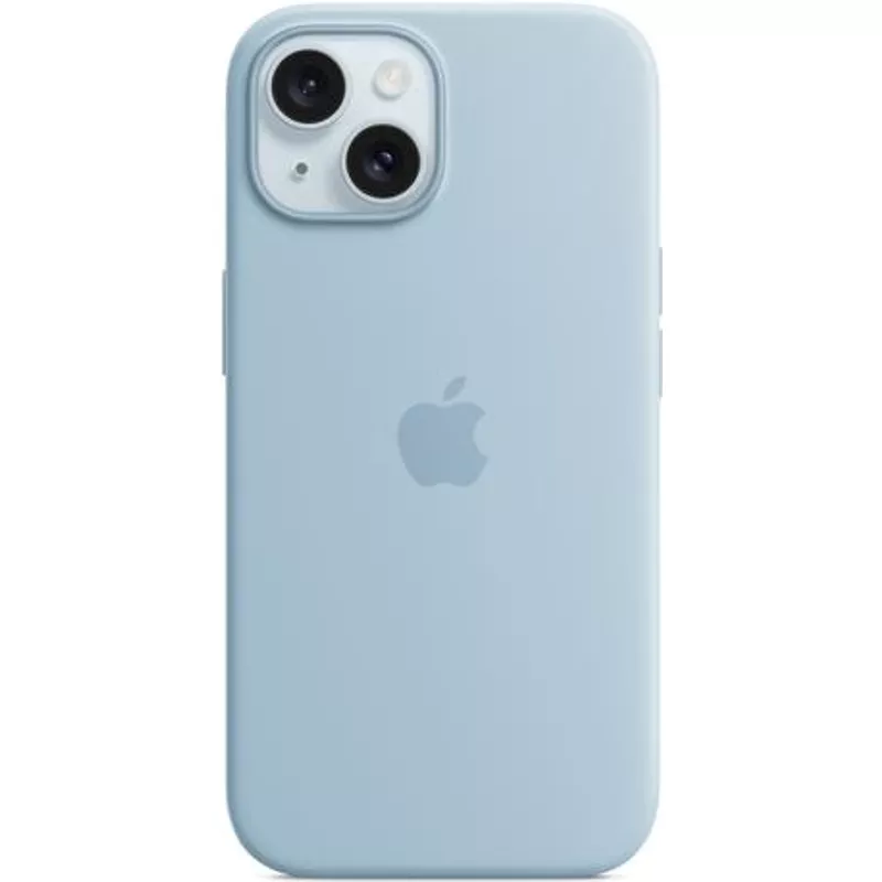 Image of Apple iPhone 15 Sil Case MagS Blue - iPhone 15 Silicone Case with MagSafe - Light Blue (MWND3ZM/A)