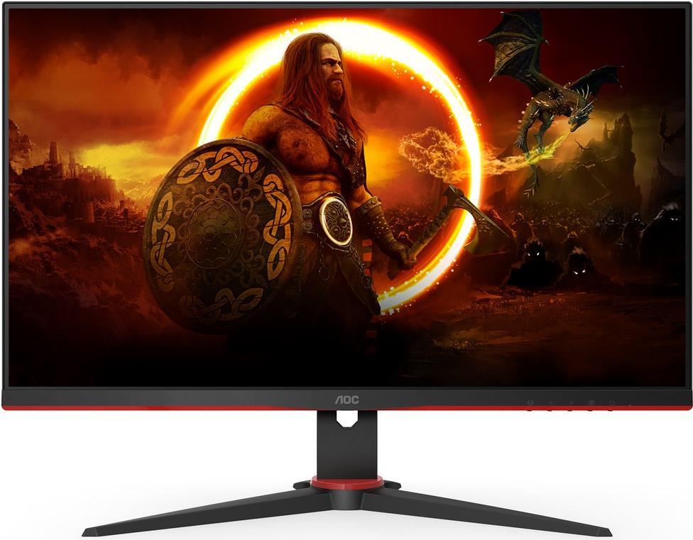 Image of AOC Gaming 24G2ZE/BK - LED-Monitor - 60.5 cm (23.8) - 1920 x 1080 Full HD (1080p) @ 240 Hz - TN - 350 cd/m² - 1000:1 - 0.5 ms - 2xHDMI, DisplayPort - Schwarz, Rot