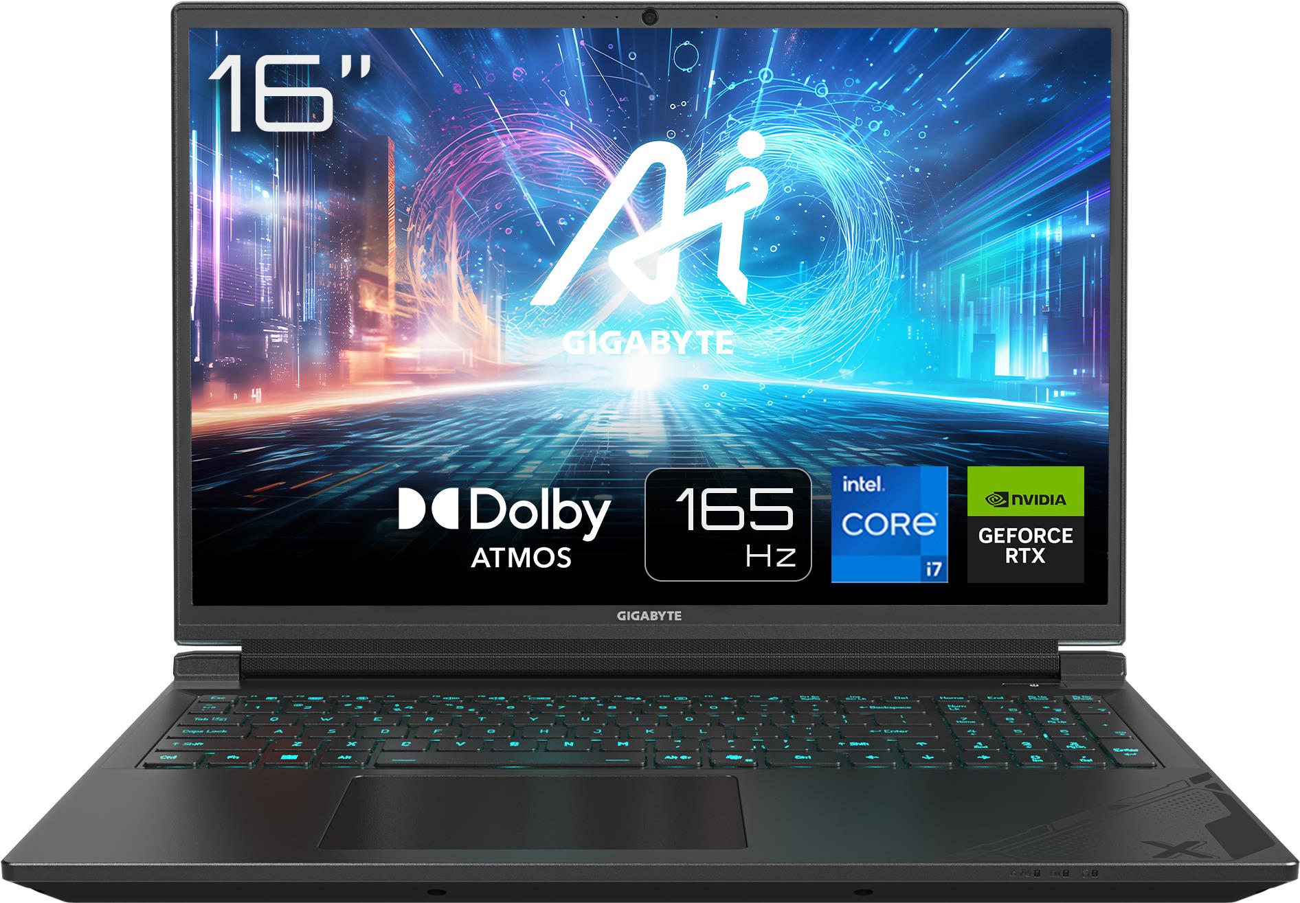 Image of Gigabyte G6X 9KG-43DE854SH laptop Intel® Core i7 i7-13650HX 40,6 cm (16) WUXGA 16 GB DDR5-SDRAM 1 TB SSD NVIDIA GeForce RTX 4060 Wi-Fi 6E (802.11ax) Windows 11 Home Grau (G6X 9KG-43DE854SH)