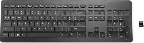 Image of HP Wireless Premium Keyboard - Tastatur - drahtlos - 2.4 GHz - Deutschland - anodized aluminum trimmed
