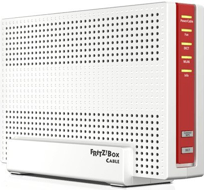 Image of AVM Fritz!Box 6591 Cable WLAN AC + N Router (DOCSIS-3.1-Kabelmodem, Dual-WLAN Ac+N (MU-MIMO) mit 1.733 (5 GHz) + 800 Mbit/S (2, 4 GHz), VoIP-Telefonanlage) (20002857)