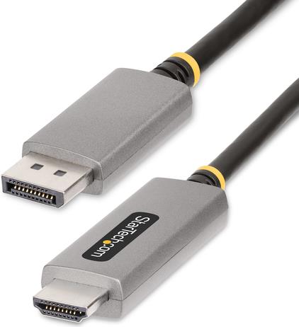 Image of StarTech.com 6ft (2m) DisplayPort to HDMI Adapter Cable, 8K 60Hz, 4K 144Hz, HDR10, DP 1.4 to HDMI 2.1 Active Video Converter, DisplayPort Desktop to HDMI Monitor, M/M - DisplayPort to HDMI Cord (133DISPLAYPORTHDMI21) - Adapterkabel - DisplayPort männlich 