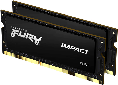 Image of Kingston FURY Impact - DDR3L - Kit - 16GB: 2 x 8GB - SO DIMM 204-PIN - 1866 MHz / PC3L-14900 - CL11 - 1,35 / 1,5 V - non-ECC - Schwarz (KF318LS11IBK2/16)