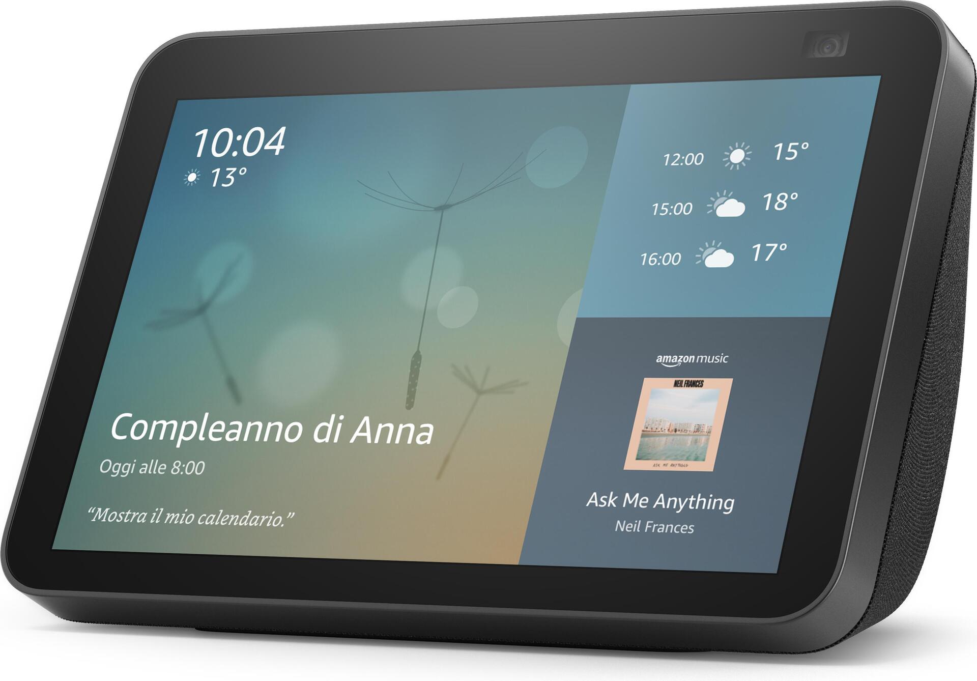 Image of Amazon Echo Show 8 (2nd Generation) - Smart-Display - LCD 20,30cm (8) - kabellos - Bluetooth, Wi-Fi - Anthrazit