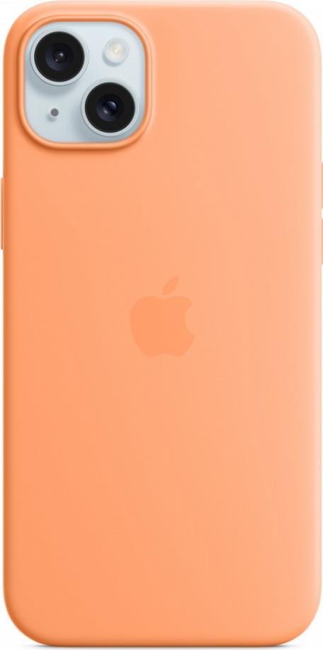 Image of APPLE iPhone 15 Plus Silicone Case with MagSafe - Orange Sorbet (MT173ZM/A)