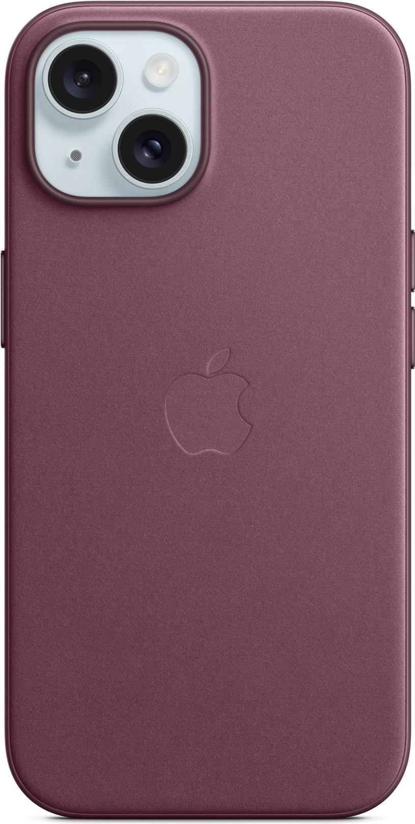 Image of Apple - Hintere Abdeckung für Mobiltelefon - kompatibel mit MagSafe - Microtwill, FineWoven - Aubergine - für iPhone 15 (MT3E3ZM/A)