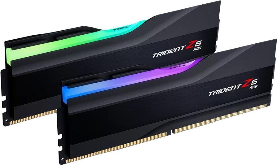 Image of G.Skill Trident Z5 RGB - DDR5 - Kit - 64GB: 2 x 32GB - DIMM 288-PIN - 6000 MHz / PC5-48000 - CL32 - non-ECC - mattschwarz (F5-6000J3238G32GX2-TZ5RK)