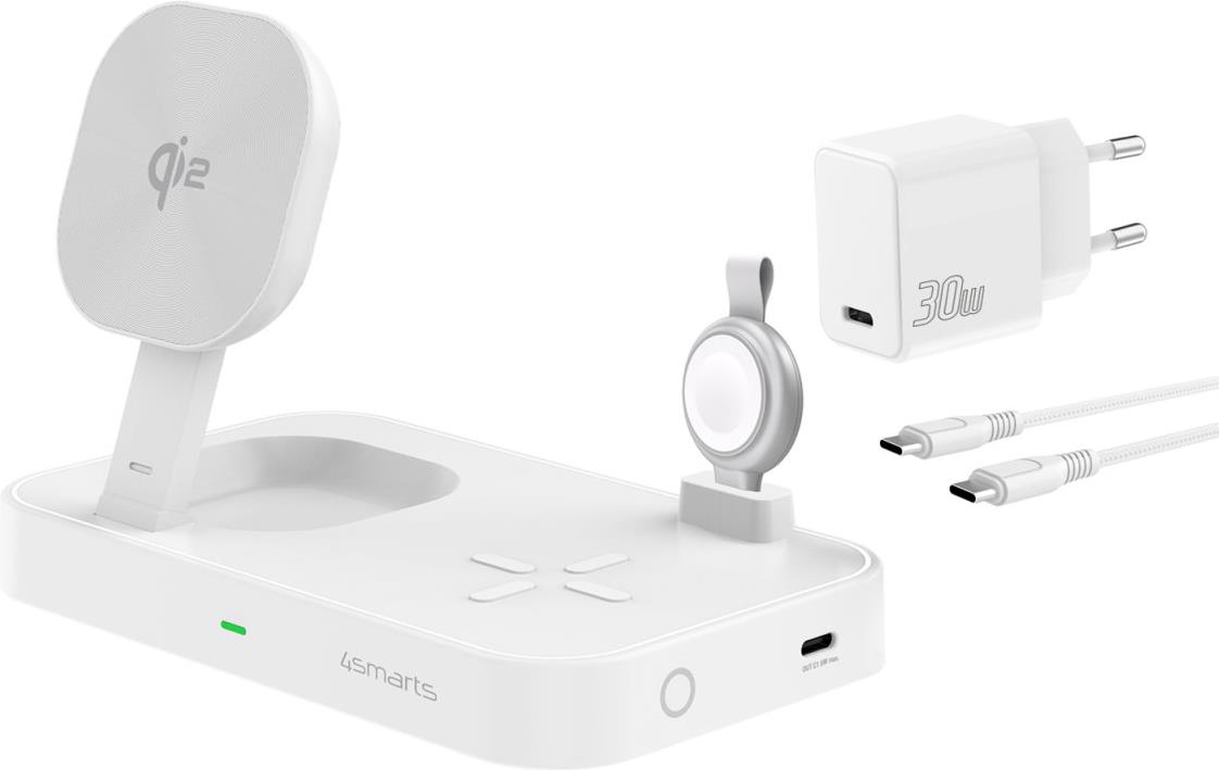 Image of 4smarts Qi2 Universal Weiß AC Kabelloses Aufladen Schnellladung Drinnen (540999)