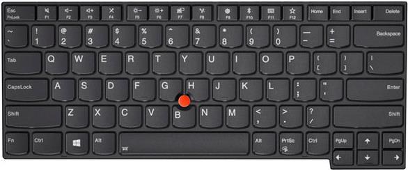 Image of Lenovo Chicony - Ersatztastatur Notebook - mit Trackpoint, UltraNav - QWERTZ - Deutsch - für ThinkPad E48X, E49X, L380, L380 Yoga, L390, L390 Yoga, L480, L490, T480, T49X (FRU01YP252)