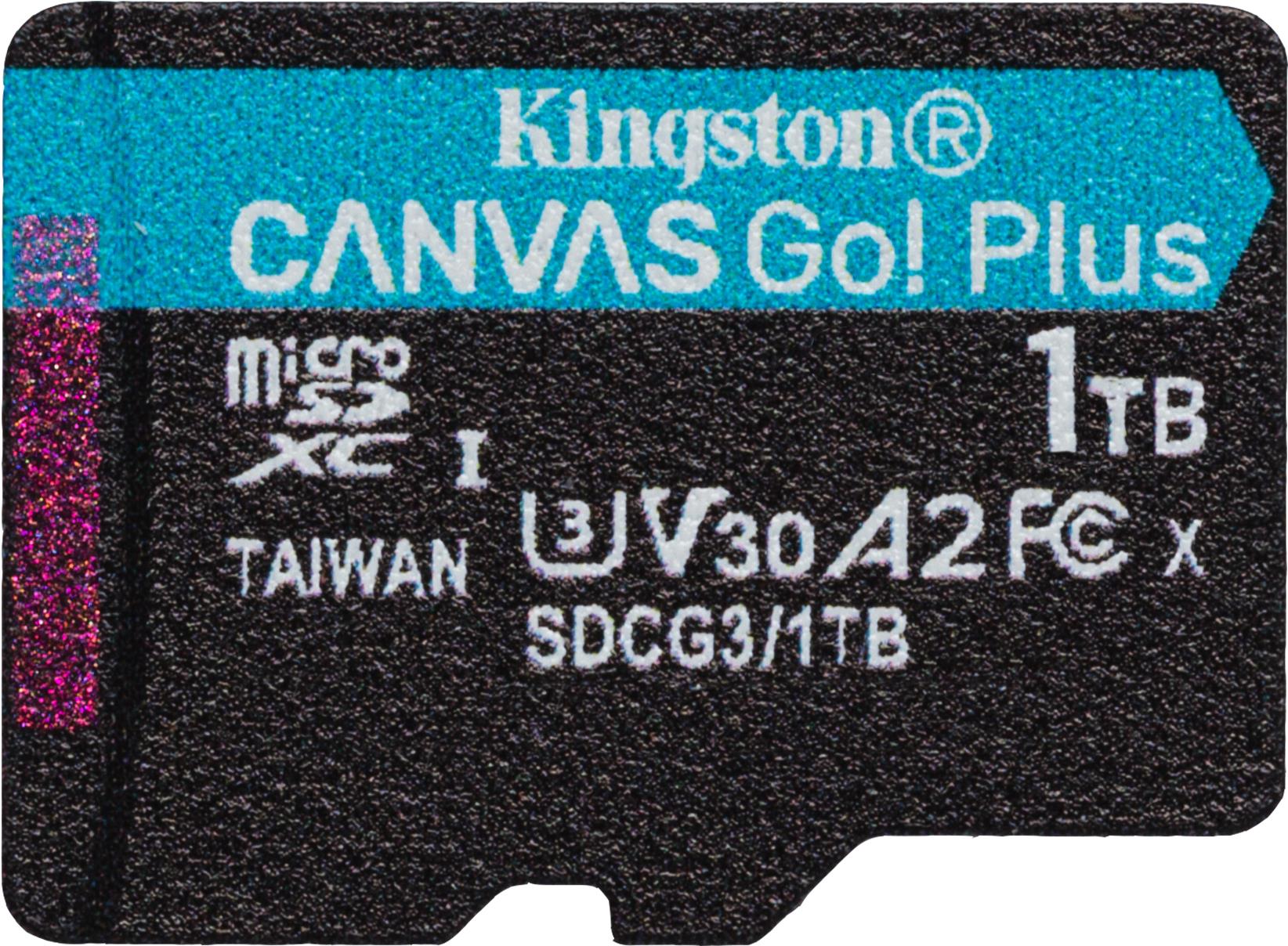 Image of Kingston Canvas Go! Plus - Flash-Speicherkarte - 1 TB - A2 / Video Class V30 / UHS-I U3 / Class10 - microSDXC UHS-I (SDCG3/1TBSP)