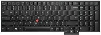 Image of Lenovo Chicony - Ersatztastatur Notebook - mit ClickPad, Trackpoint - hinterleuchtet - QWERTZ - Deutsch - für ThinkPad P51s 20HB, 20HC, 20JY, 20K0, T570 20H9, 20HA, 20JW, 20JX (01ER553)