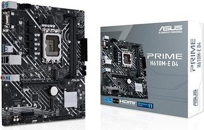 Image of ASUS PRIME H610M-E D4-CSM - Motherboard - micro ATX - LGA1700-Sockel - H610 Chipsatz - USB 3.2 Gen 1, USB 3.2 Gen 2 - Gigabit LAN - Onboard-Grafik (CPU erforderlich) - HD Audio (8-Kanal)