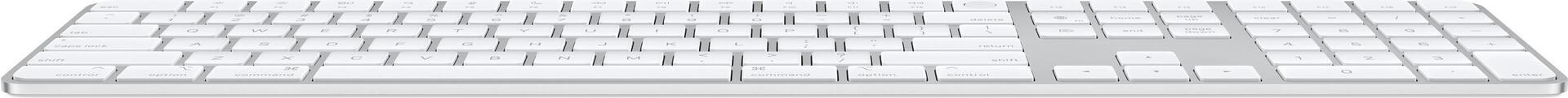 Image of Apple Magic Keyboard with Touch ID and Numeric Keypad - Tastatur - Bluetooth - QWERTY - Internationales Englisch - Silber - für iMac (Anfang 2021), Mac mini (Ende 2020), MacBook Air (Ende 2020), MacBook Pro (Ende 2020) (MK2C3Z/A)