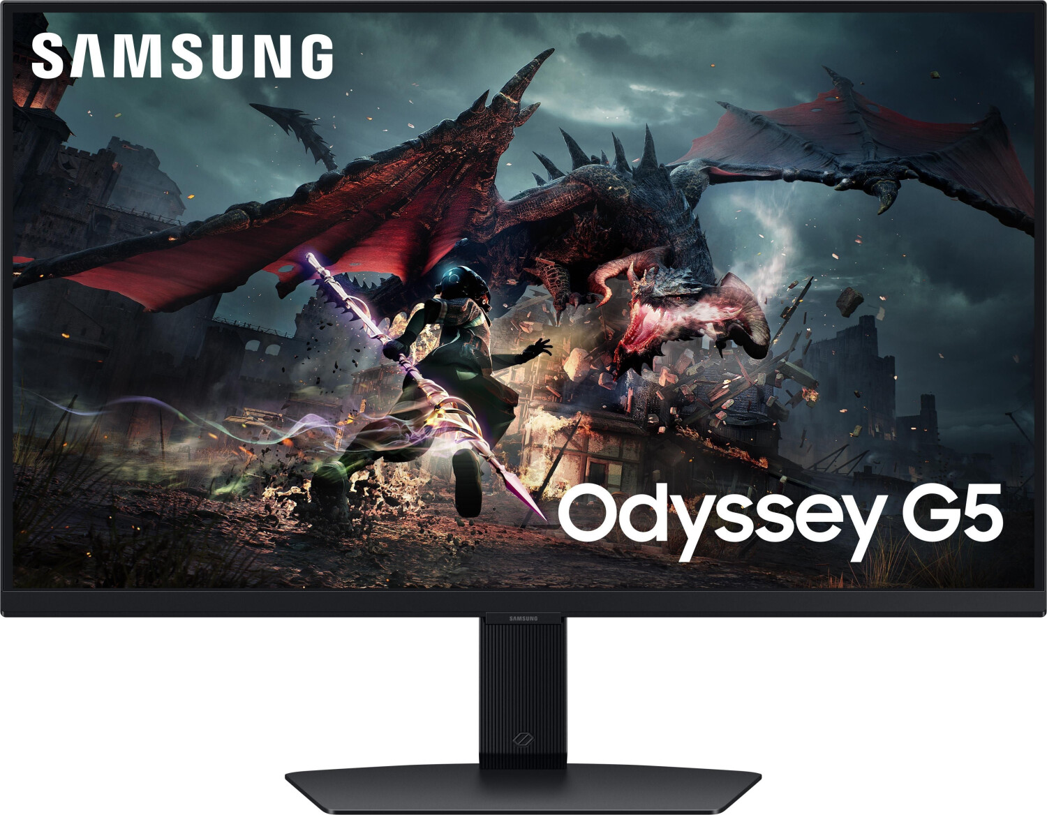 Image of Samsung Odyssey G5 S27DG500EU - G50D Series - LED-Monitor - Gaming - 68.6 cm (27) - 2560 x 1440 QHD @ 180 Hz - IPS - 350 cd/m² - 1000:1 - DisplayHDR 400 - 1 ms - HDMI, DisplayPort - Schwarz [Energieklasse F] (LS27DG500EUXEN)