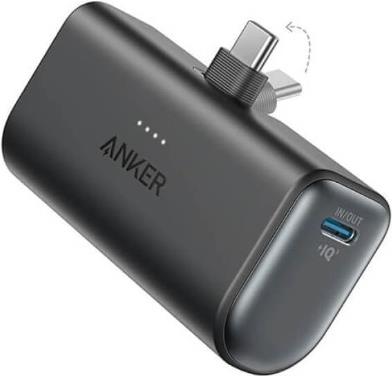 Image of Anker Nano - Powerbank - 5000 mAh - 22.5 Watt - 3 A - IQ 3.0 - 2 Ausgabeanschlussstellen (24 pin USB-C) - Schwarz (A1653H11)