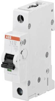 Image of ABB Sicherungsautomat 10A S201-C10 pro M comp. 1pol.6kA f.Leitungssch. S201-C10 (2CDS251001R0104)