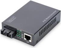 Image of Digitus Professional DN-82160 - Medienkonverter - GigE - 10Base-T, 1000Base-LX, 100Base-TX, 1000Base-T - SC Single-Modus / RJ-45 - bis zu 20 km - 1310 nm (DN-82160)