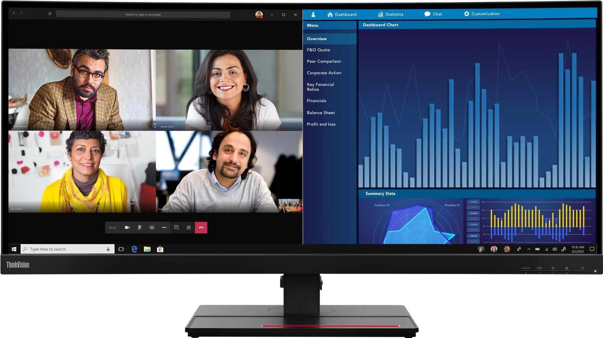 Image of 34" Lenovo ThinkVision P34w-20