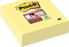 Image of Post-it Haftnotizen Super Sticky, 101 x 101 mm, gelb 70 Blatt/Block, liniert, Farbe: gelb - 1 Stück (675-3SCY)