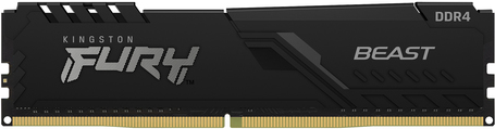 Image of Kingston FURY Beast - DDR4 - Modul - 4 GB - DIMM 288-PIN - 2666 MHz / PC4-21300 - CL16 - 1.2 V - ungepuffert - non-ECC - Schwarz (KF426C16BB/4)