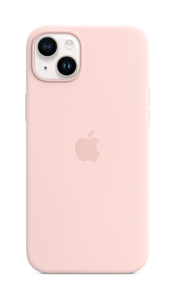 Image of APPLE iPhone 14 Plus Silicone Case with MagSafe - Chalk Pink (MPT73ZM/A)