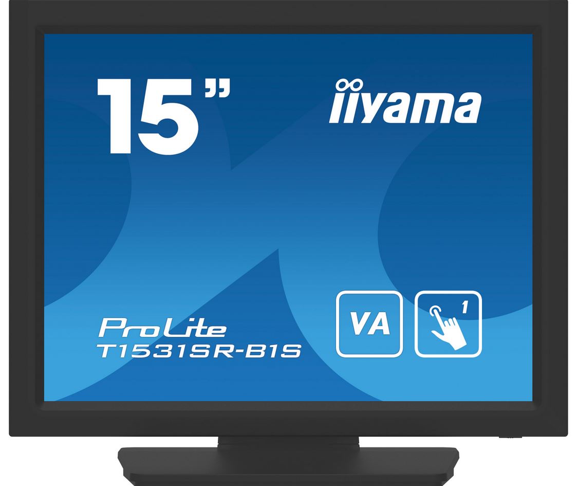 Image of IIYAMA T1531SR-B1S 38,1cm 38,10cm (15) Resistive Touch VA-panel 1024x768 Speakers VGA DisplayPort HDMI 300cd/m with touch USB Interface [Energieklasse E] (T1531SR-B1S)