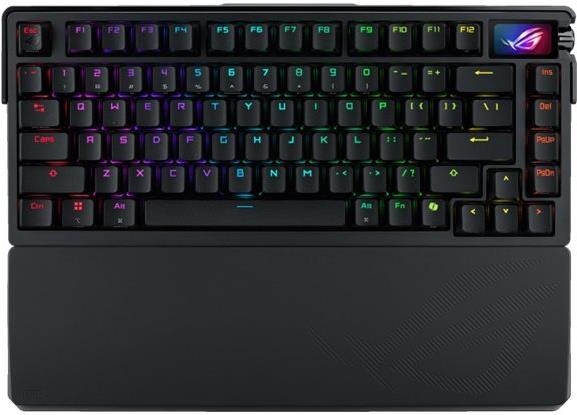 Image of ASUS ROG Azoth Extreme - Tastatur - 75% - mit OLED-Display - backlit - kabellos - 2.4 GHz, USB-C, Bluetooth 5.1 - QWERTZ - Deutsch - Tastenschalter: ROG NX Snow (hot-swappable) (90MP03MA-BKDA01)