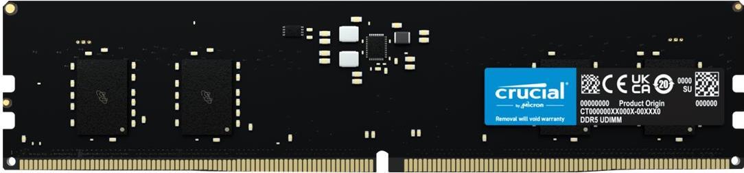 Image of Crucial 8GB 1x8GB DDR5-5200 CL42 RAM Arbeitsspeicher - 8 GB - DDR5 -  8 GB (RAM-Module: 1 Stück)  DDR5-RAM 5200 MHz  CAS Latency (CL) 42  Anschluss:288-pin - Spannung:1,1 Volt  Besonderheiten: Intel-XMP-Unterstützung (CT8G52C42U5)