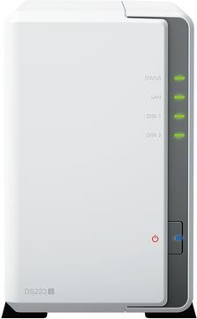 Image of Synology Disk Station DS223J - NAS-Server - SATA 6Gb/s - RAID RAID 0, 1, JBOD - RAM 1GB - Gigabit Ethernet - iSCSI Support (DS223J)