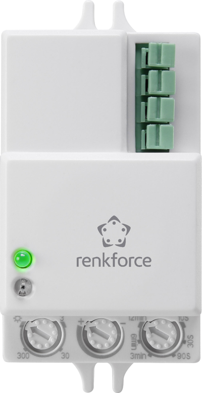 Image of Renkforce 1530623 Decke, Wand HF-Bewegungsmelder 360 ° Relais Weiß (1530623)