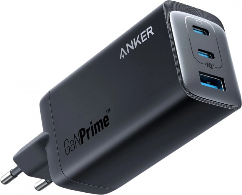 Image of Anker Innovations 737 GaN III 3-Port 120W Charger 2*C(100W)+1*A(22.5W) Black EU - Ladegerät (A2148312)