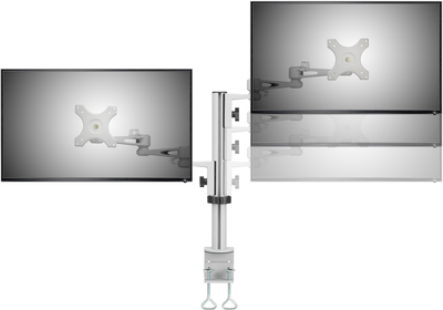 Image of SpeaKa Professional 2fach Monitor-Tischhalterung 33,0 cm (13) - 68,6 cm (27) Neigbar+Schwenkbar, Rotierbar SP-DUAL-ARM
