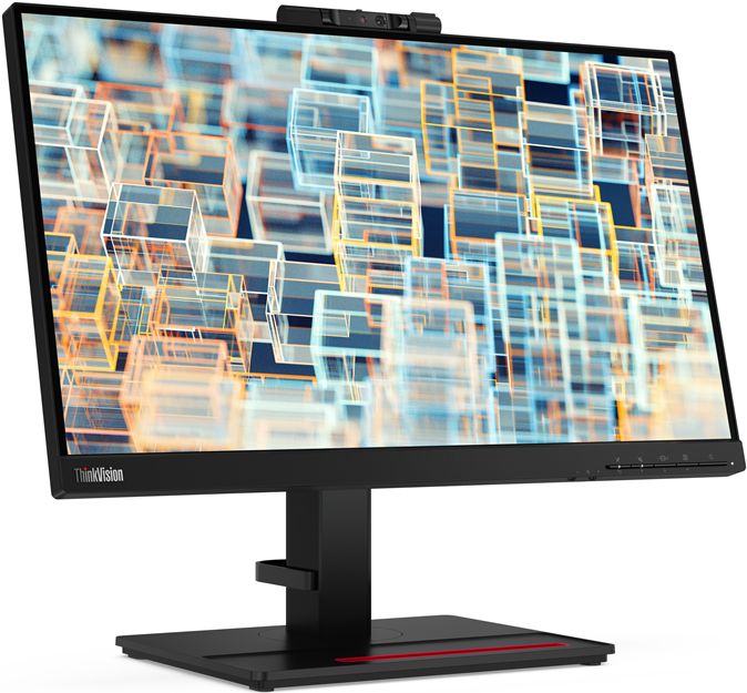 Image of Lenovo ThinkVision T22v-20 - LED-Monitor - 54.6 cm (21.5) (21.5 sichtbar) - 1920 x 1080 Full HD (1080p) - IPS - 250 cd/m² - 1000:1 - 4 ms - HDMI, VGA, DisplayPort - Lautsprecher - Raven Black