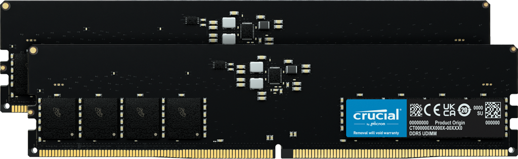 Image of Micron Crucial - DDR5 - Kit - 32GB: 2 x 16GB - DIMM 288-PIN - 5600 MHz / PC5-44800 - CL46 (CT2K16G56C46U5)