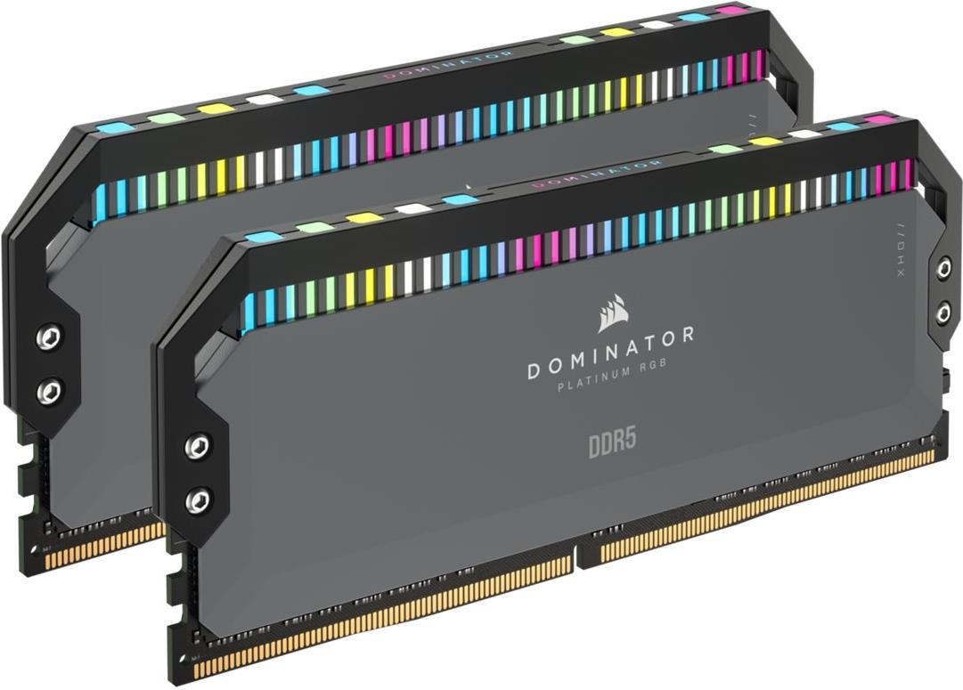 Image of CORSAIR Dominator Platinum RGB - DDR5 - Kit - 32GB: 2 x 16GB - DIMM 288-PIN - 5200 MHz / PC5-41600 - CL40 Cool Gray (CMT32GX5M2B5200Z40)