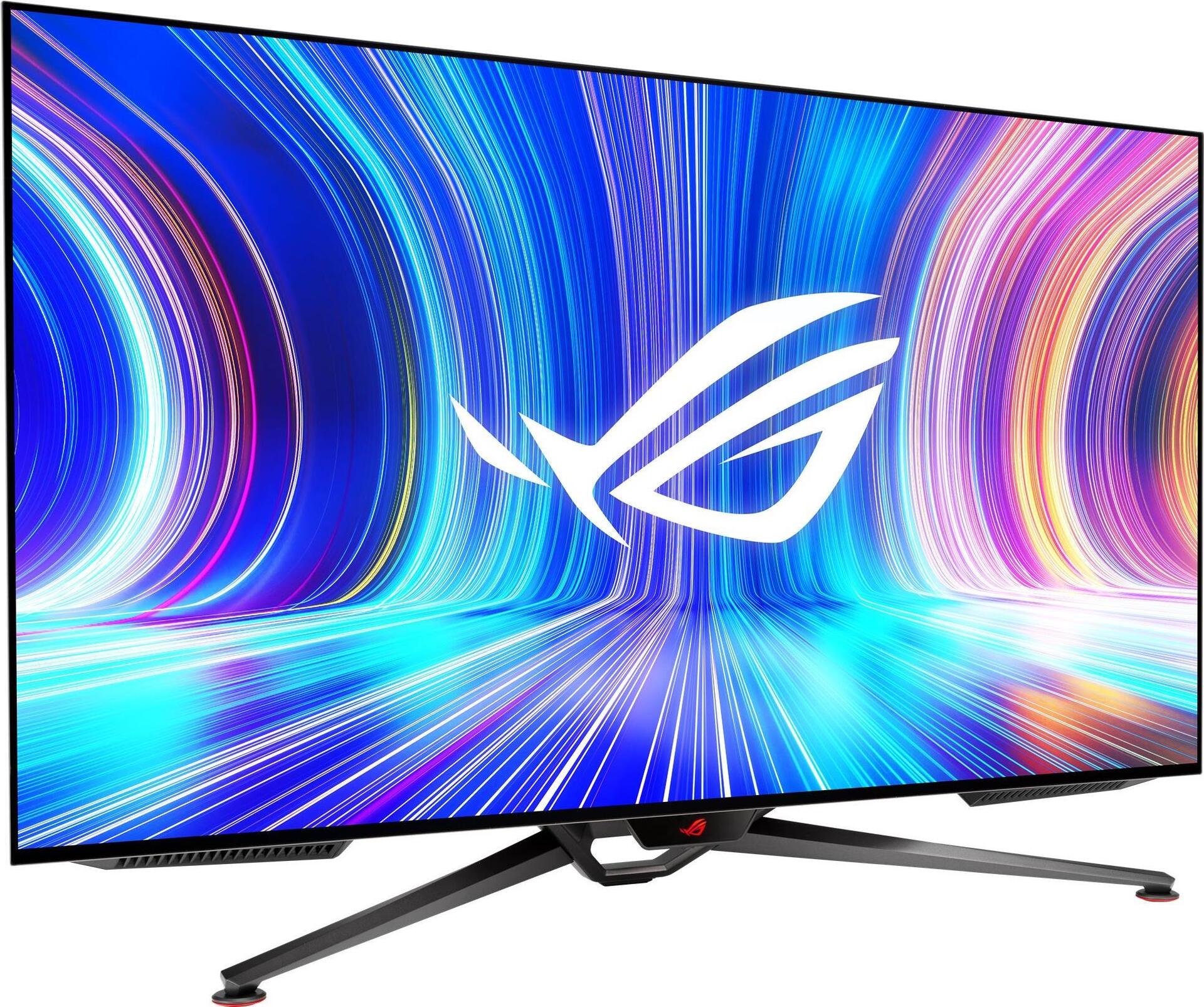 Image of ASUS ROG Swift OLED PG42UQ 41.5 Gaming-Monitor - (4K, OLED, 138Hz (übertaktet), 0,1 ms (GTG), G-SYNC kompatibel, entspiegelte Mikrotextur-Beschichtung, maßgeschneiderter Kühlkörper, gleichmäßige Helligkeit, 98% DCI-P3, echte 10-Bit, HDMI 2.1, DisplayPort 