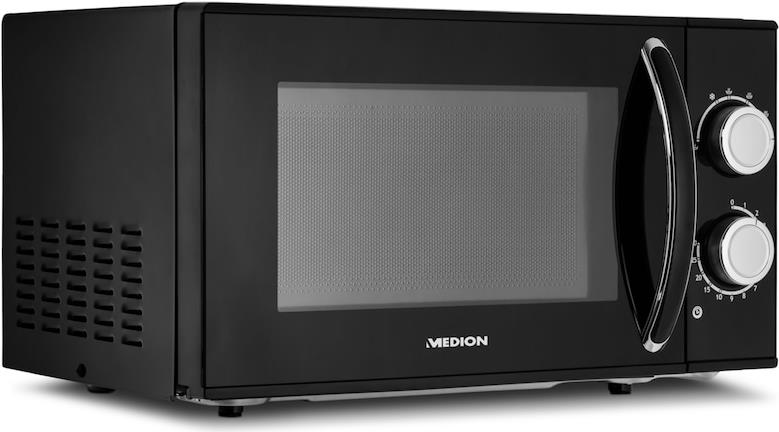 Image of Medion MD 15644 Mikrowelle 700W 17L schwarz -  700 Watt Leistung - 17l Garraumvolumen  6 Mikrowellenstufen  30 min Timer  Auftaufunktion  Leichte Reinigung (50073755)