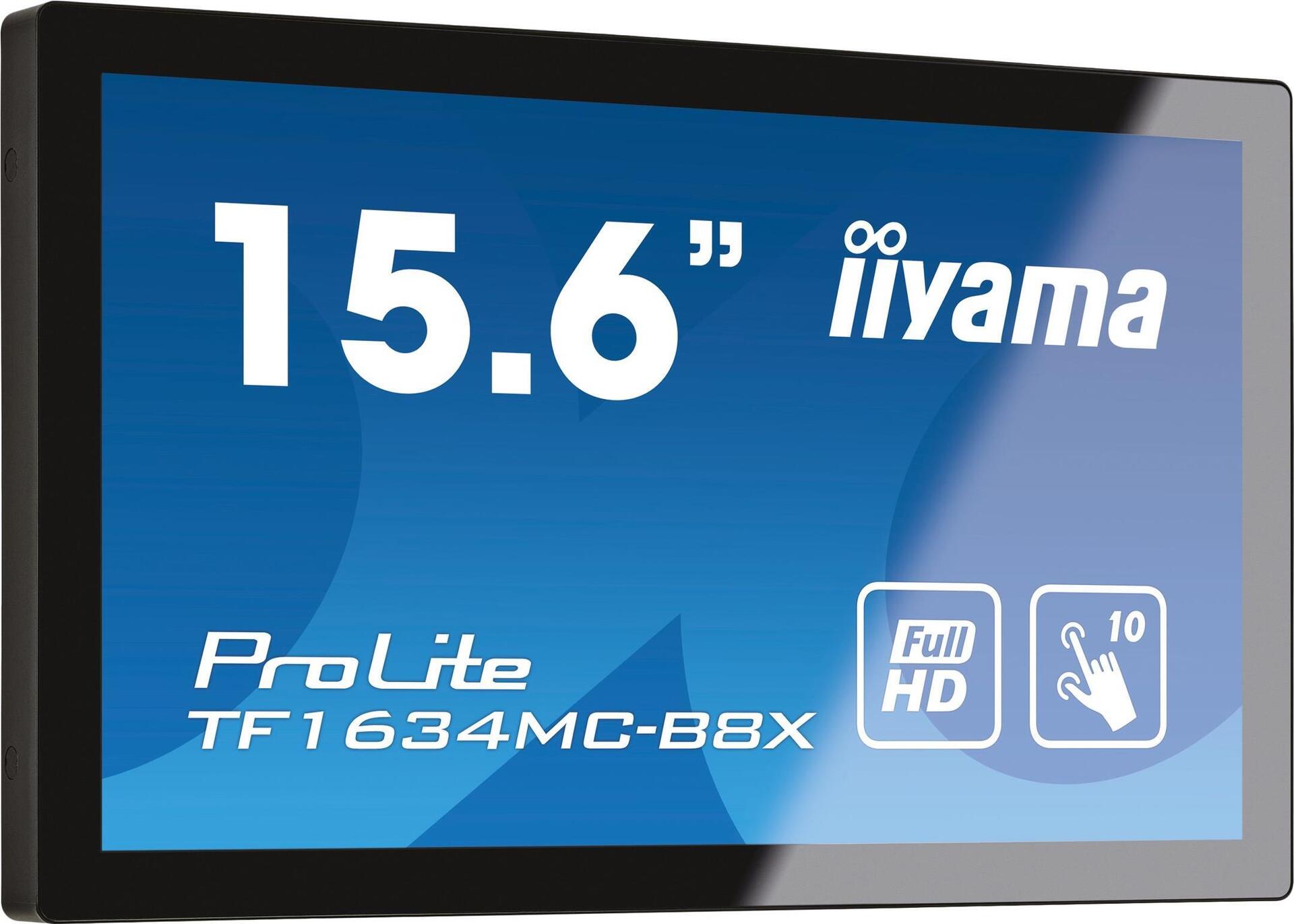 Image of iiyama ProLite TF1634MC-B8X Touchscreen-Monitor 39,6 cm (15.6 ) 1920 x 1080 Pixel Multitouch Multi-Nutzer Schwarz (TF1634MC-B8X)