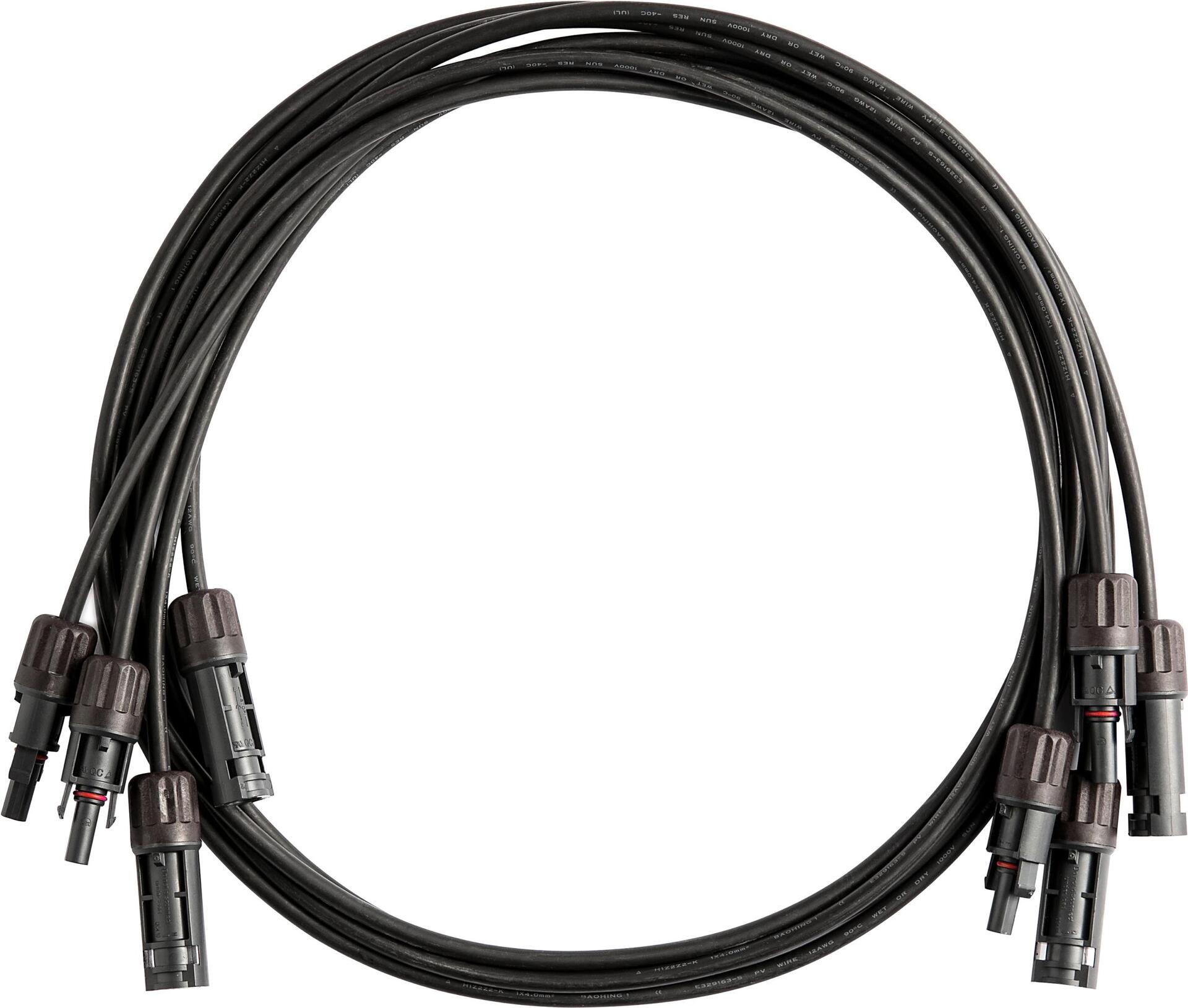 Image of Anker Solar Panel Extension Cable (4.9ft - 4-Pack) Zubehör für die Montage von Solarmodulen Kabel (B5600411)