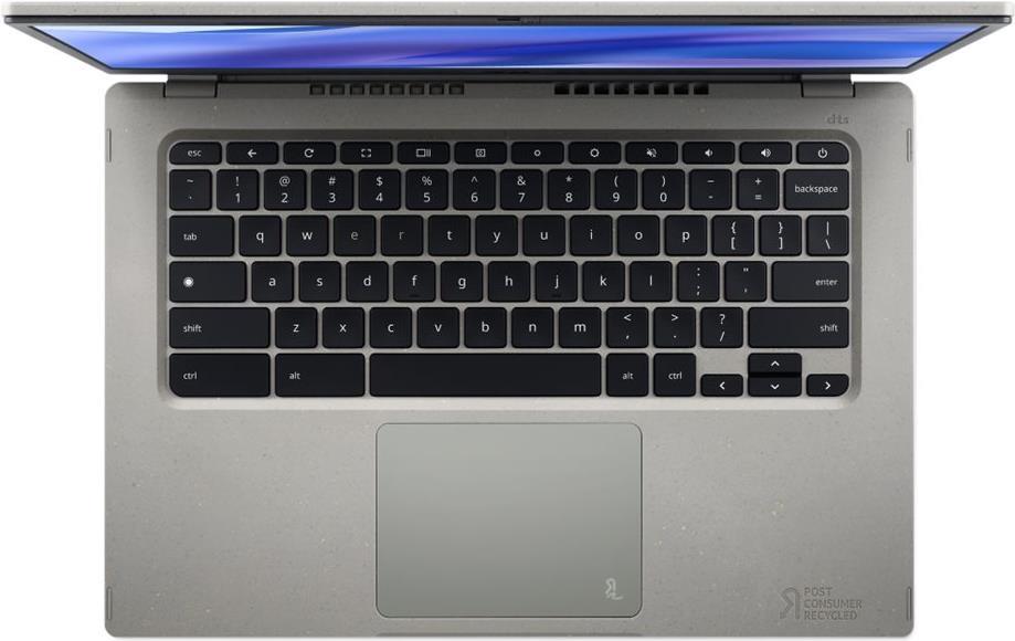 Image of Acer Chromebook Vero 514 CBV514-1H - Intel Pentium 8505 / 1.2 GHz - Chrome OS - UHD Graphics - 4 GB RAM - 128 GB SSD - 35.6 cm (14) IPS 1920 x 1080 (Full HD) - Wi-Fi 6E - Cobblestone Gray - kbd: Deutsch (NX.KAJEG.005)