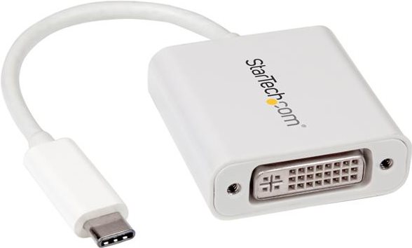 Image of StarTech.com USB-C auf DVI Adapterkabel - USB Typ-C auf DVI Konverter / Adapter - 2560x1600 - Externer Videoadapter - USB Type-C - DVI - weiß (CDP2DVIW)