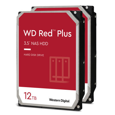 Image of 2er Pack Western Digital WD Red Plus 12TB 256MB 3.5 Zoll SATA 6Gb/s - interne NAS Festplatte (CMR)