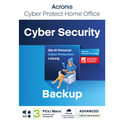 Image of Acronis Cyber Protect Home Office Advanced [3 Geräte - 1 Jahr] + 500 GB Acronis Cloud Storage [3 Geräte - 1 Jahr]