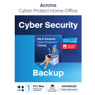 Image of Acronis Cyber Protect Home Office Advanced [1 Gerät - 1 Jahr] + 500 GB Acronis Cloud Storage [1 Gerät - 1 Jahr]