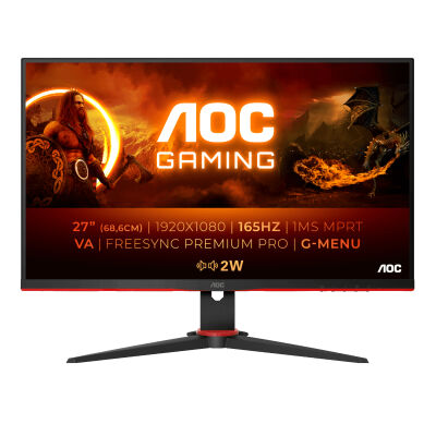 Image of AOC 27G2SAE/BK Gaming Monitor - FreeSync Premium, 165 Hz