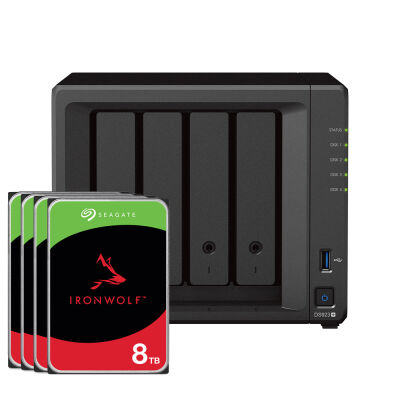 Image of Synology DS923+ 32TB Seagate IronWolf NAS-Bundle NAS inkl. 4x 8TB Seagate IronWolf 3,5 Zoll SATA Festplatte